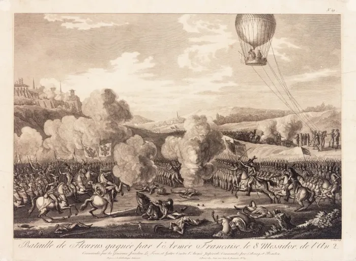Framed Print : Battle of Fleurus with balloon Framed Print : Battle of Fleurus with balloon