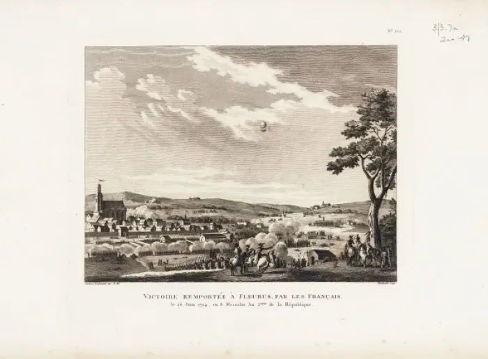 Framed Print : Battle of Fleurus with balloon Framed Print : Battle of Fleurus with balloon