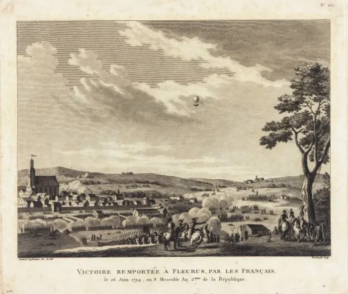 Framed Print : Battle of Fleurus with balloon Framed Print : Battle of Fleurus with balloon