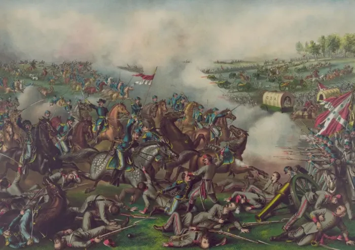 Framed Print : Battle of Five Forks, Va. --Charge of Genl. Sheridan April 1s Framed Print : Battle of Five Forks, Va. --Charge of Genl. Sheridan April 1s