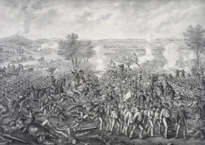 Framed Print : The Battle of Gettysburg