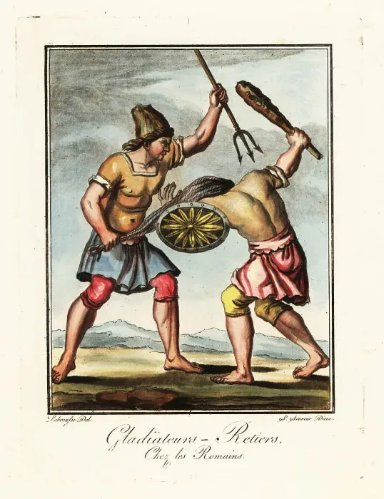 Framed Print : A battle between gladiators, ancient Rome Framed Print : A battle between gladiators, ancient Rome