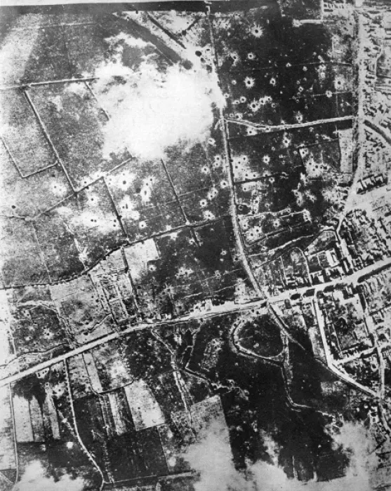 Framed Print : Battle-ground from the air Framed Print : Battle-ground from the air