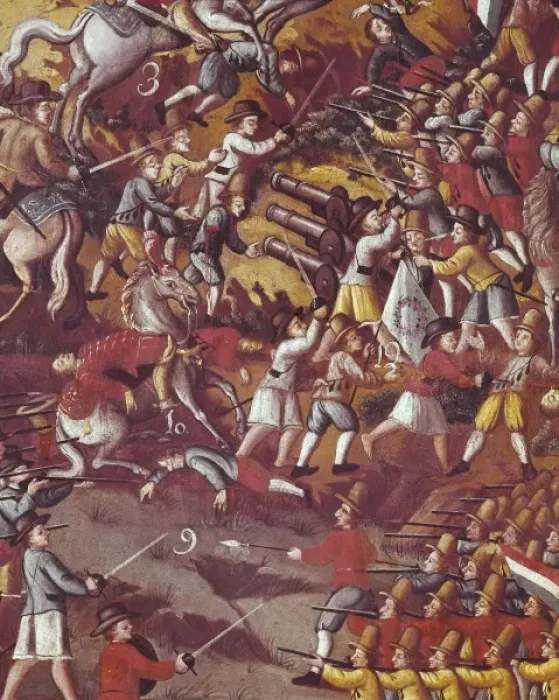 Framed Print : Battle of Guarapes, 1649, between Portuguese Framed Print : Battle of Guarapes, 1649, between Portuguese