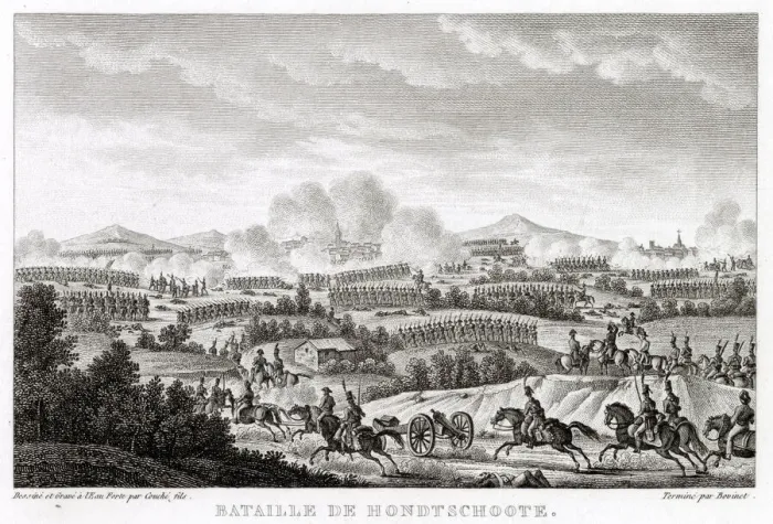 Framed Print : At the battle of HONDSCHOOTE, the French under Houchard defeat the British Framed Print : At the battle of HONDSCHOOTE, the French under Houchard defeat the British