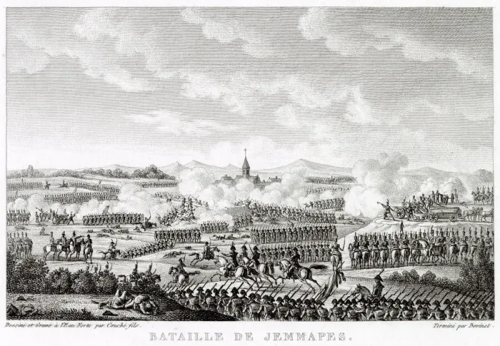 Framed Print : At the battle of JEMAPPES, the French under Dumouriez defeat the Austrians under Albert Framed Print : At the battle of JEMAPPES, the French under Dumouriez defeat the Austrians under Albert