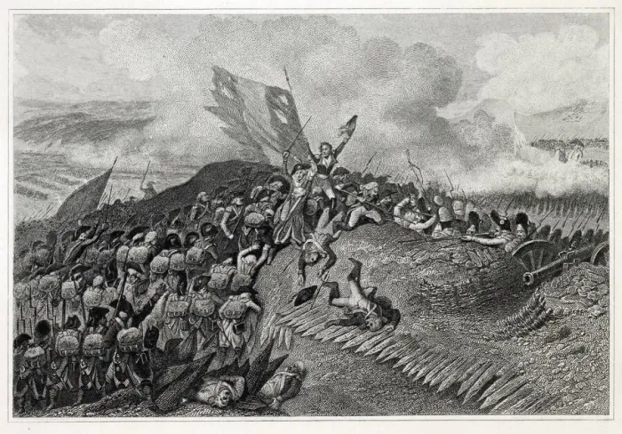 Framed Print : BATTLE OF JEMAPPES The French under Dumouriez defeat the Austrians led by the Archduke Framed Print : BATTLE OF JEMAPPES The French under Dumouriez defeat the Austrians led by the Archduke