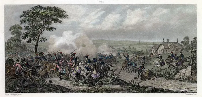 Framed Print : BATTLE OF LANDSBERG French versus Austrians Date: 11 October 1805 Framed Print : BATTLE OF LANDSBERG French versus Austrians Date: 11 October 1805