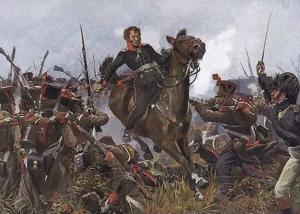Battle of Leipzig Print 1813: Heroic Death at Moeckern. Art Prints