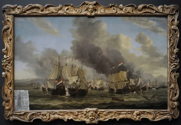 Framed Print : The Battle of Livorno, 1653-1664, by Reinier Nooms, called Z Framed Print : The Battle of Livorno, 1653-1664, by Reinier Nooms, called Z