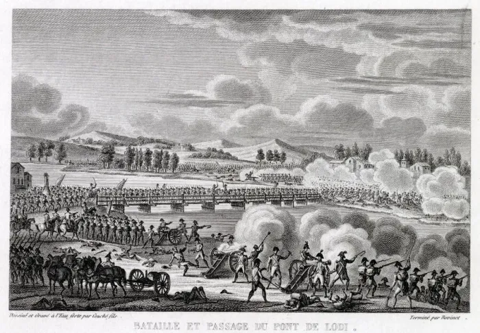 Framed Print : At the battle of LODI, the French under Napoleon defeat the Austrians under Beaulieu Framed Print : At the battle of LODI, the French under Napoleon defeat the Austrians under Beaulieu