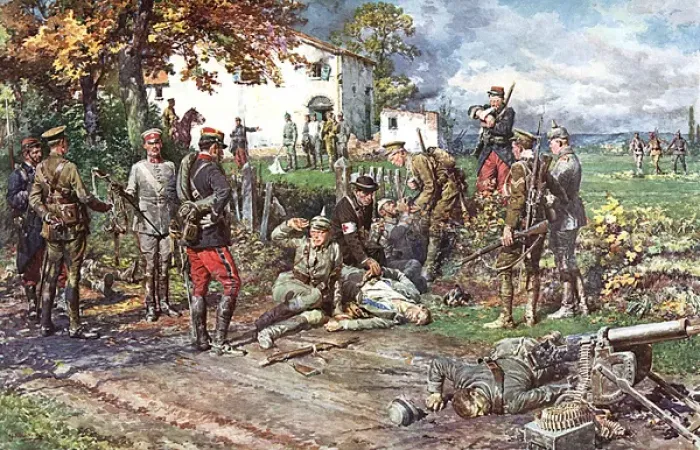Framed Print : After the Battle by Matania, 1914 Framed Print : After the Battle by Matania, 1914