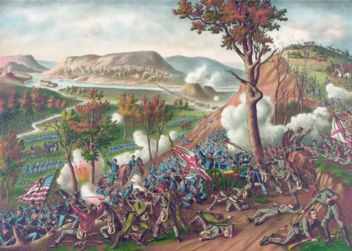 Framed Print : Battle of Missionary Ridge - fought November 23-25, 1863