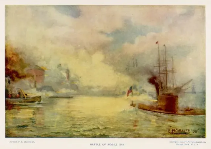 Framed Print : Battle of Mobile Bay Framed Print : Battle of Mobile Bay