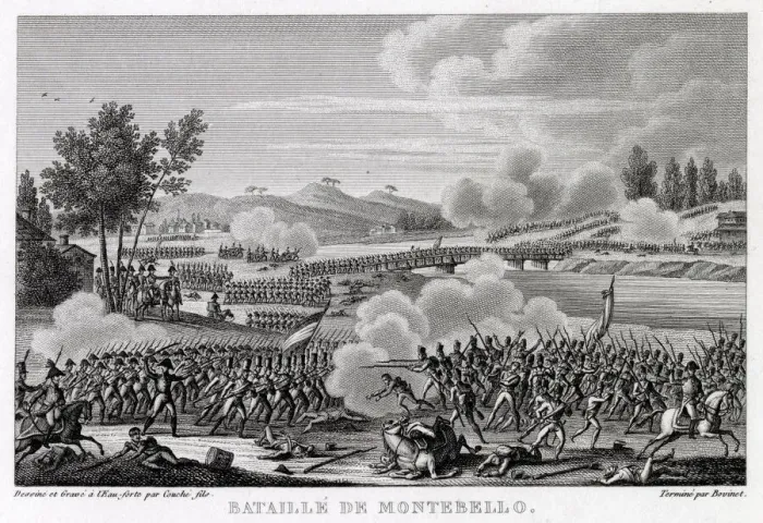 Framed Print : At the battle of MONTEBELLO, the French under Lannes defeat the Austrians under Ott Framed Print : At the battle of MONTEBELLO, the French under Lannes defeat the Austrians under Ott