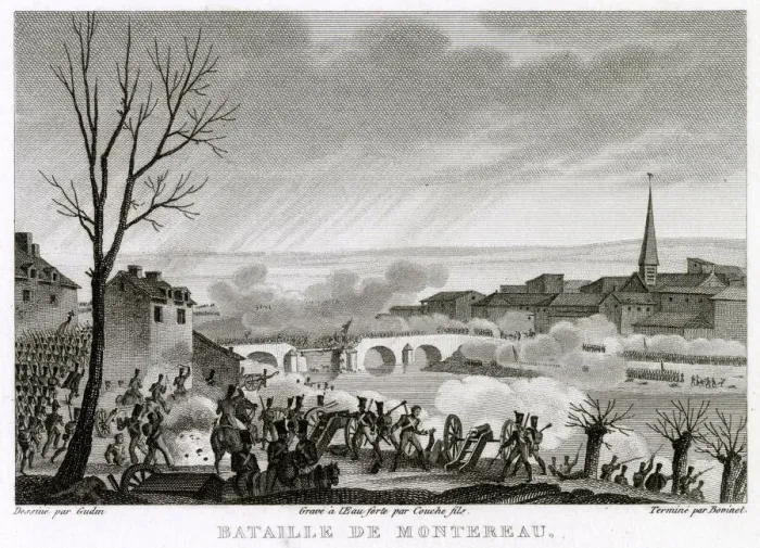 Framed Print : At the battle of MONTEREAU the French under Napoleon defeat the Allies under Framed Print : At the battle of MONTEREAU the French under Napoleon defeat the Allies under