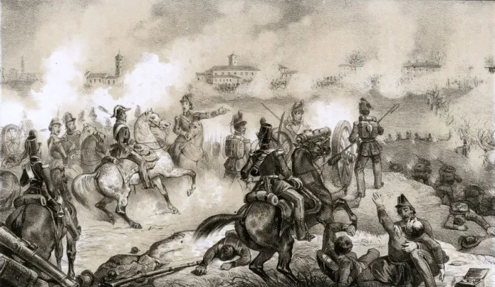 Framed Print : BATTLE OF NOVARA 1849 Framed Print : BATTLE OF NOVARA 1849