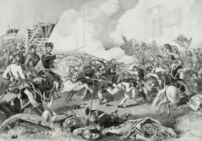Framed Print : Battle of Pea Ridge, Arkansas, March 8th 1862 Framed Print : Battle of Pea Ridge, Arkansas, March 8th 1862