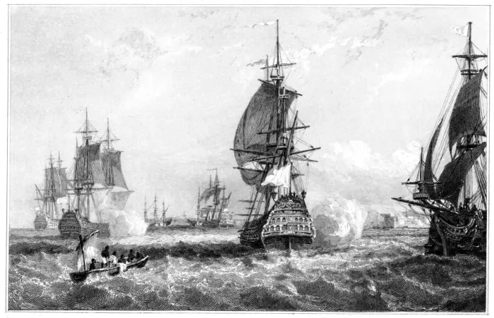 Framed Print : Battle at Rio de Janeiro harbour Framed Print : Battle at Rio de Janeiro harbour