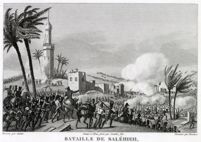 Framed Print : Battle of SALEHIEH the French under Napoleon defeat the Egyptians in a battle which Framed Print : Battle of SALEHIEH the French under Napoleon defeat the Egyptians in a battle which