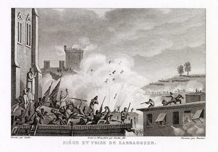 Framed Print : At the battle of SARAGOSSA, the French under Lannes defeat the Spanish under Palafox Date: 20 February 1809 Framed Print : At the battle of SARAGOSSA, the French under Lannes defeat the Spanish under Palafox Date: 20 February 1809