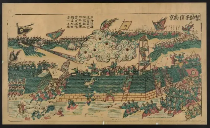 Framed Print : Battle scene - soldiers storming a fort, engaging troops def Framed Print : Battle scene - soldiers storming a fort, engaging troops def