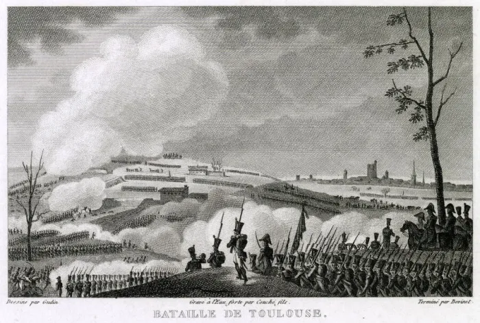 Framed Print : At the battle of TOULOUSE, the British under Wellington defeat the French under Soult Framed Print : At the battle of TOULOUSE, the British under Wellington defeat the French under Soult