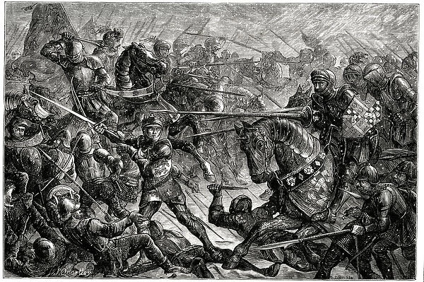 The Battle of Towton, West Riding of Yorkshire, fought in a snowstorm on 29 March 1461