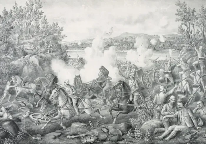 Framed Print : Battle of Tugela River near Cheveley camp Framed Print : Battle of Tugela River near Cheveley camp