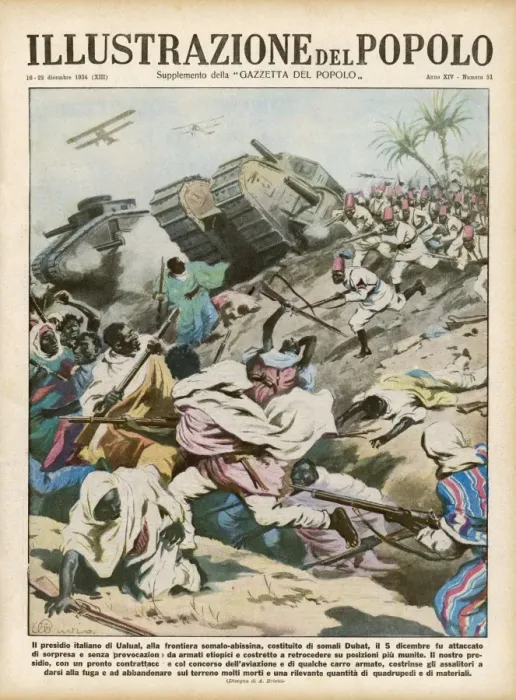Framed Print : Battle at Ualual / 1934 Framed Print : Battle at Ualual / 1934