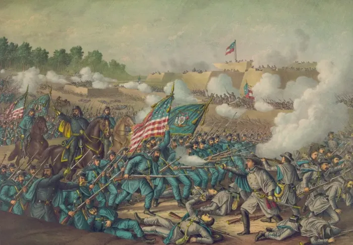 Framed Print : Battle of Williamsburg--Gen. Hancocks charge, May 5, 1862 Framed Print : Battle of Williamsburg--Gen. Hancocks charge, May 5, 1862
