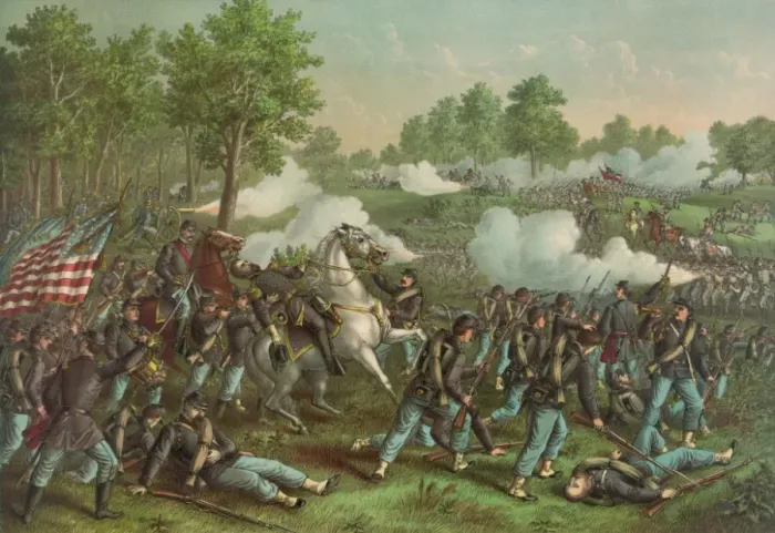 Framed Print : Battle of Wilsons Creek--Aug. 10, 1861--Union (Gen. Lyon) Framed Print : Battle of Wilsons Creek--Aug. 10, 1861--Union (Gen. Lyon)