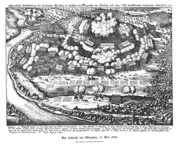 Framed Print : Battle of Wimpfen 1622 Framed Print : Battle of Wimpfen 1622