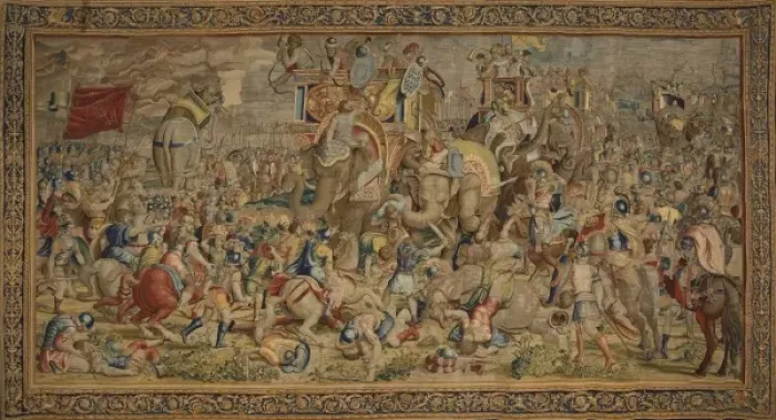Framed Print : Battle of Zama. 16th c. SPAIN. Madrid. Royal Framed Print : Battle of Zama. 16th c. SPAIN. Madrid. Royal