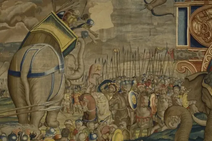 Framed Print : Battle of Zama. 16th c. SPAIN. Madrid. Royal Framed Print : Battle of Zama. 16th c. SPAIN. Madrid. Royal