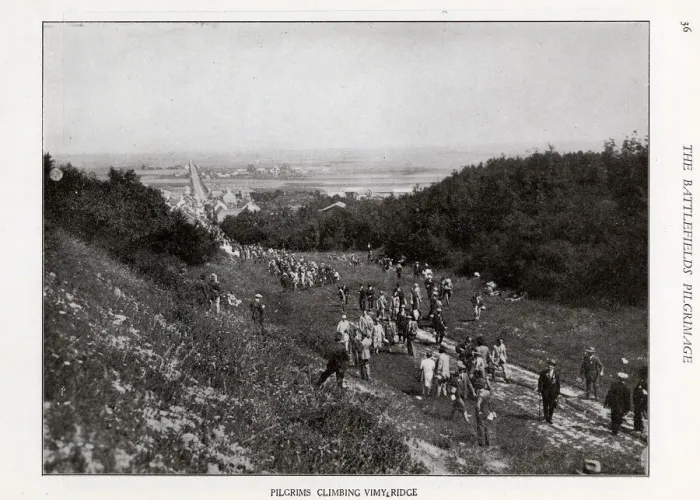 Framed Print : Battlefields Pilgrims climbing Vimy Ridge, France Framed Print : Battlefields Pilgrims climbing Vimy Ridge, France