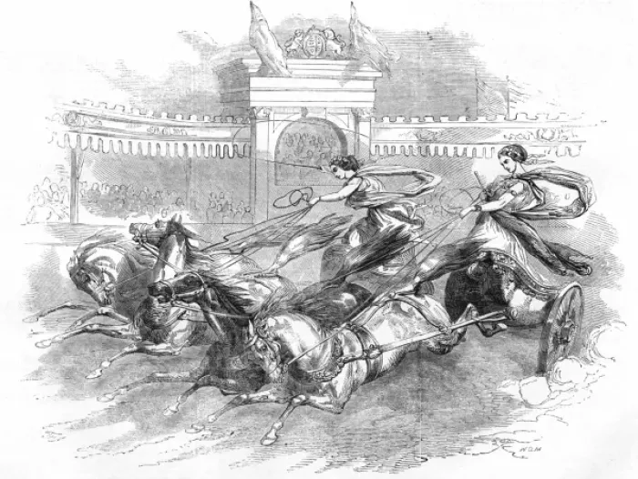 Framed Print : Battys Grand National Hippodrome, London, 1851 Framed Print : Battys Grand National Hippodrome, London, 1851