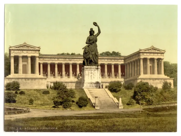 Framed Print : The Bavaria, with Temple of Fame, Munich, Bavaria, Germany Framed Print : The Bavaria, with Temple of Fame, Munich, Bavaria, Germany