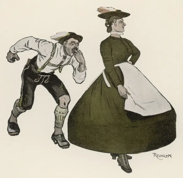 Framed Print : Bavarian Dance / 1908 Framed Print : Bavarian Dance / 1908