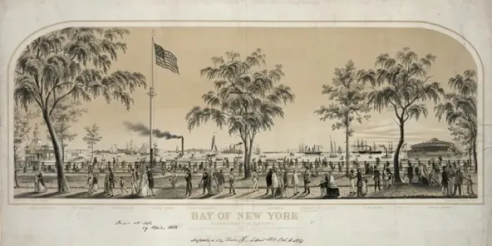 Framed Print : Bay of New York, taken from the Battery Framed Print : Bay of New York, taken from the Battery