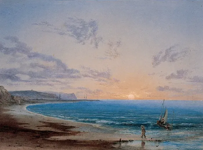 Framed Print : Bay Scene Sunset Framed Print : Bay Scene Sunset