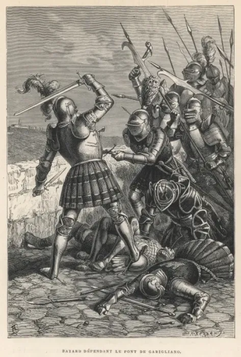 Framed Print : Bayard fighting in Italy Framed Print : Bayard fighting in Italy