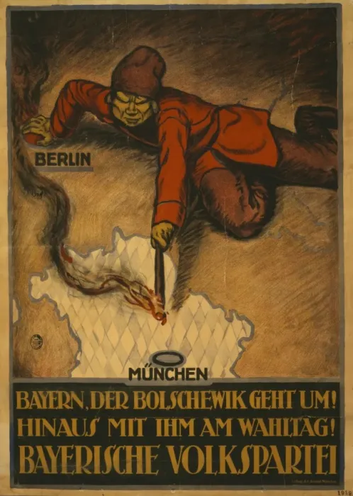Framed Print : Bayern, der Bolshewik geht um! Hinaus mit ihm am Wahltag Framed Print : Bayern, der Bolshewik geht um! Hinaus mit ihm am Wahltag
