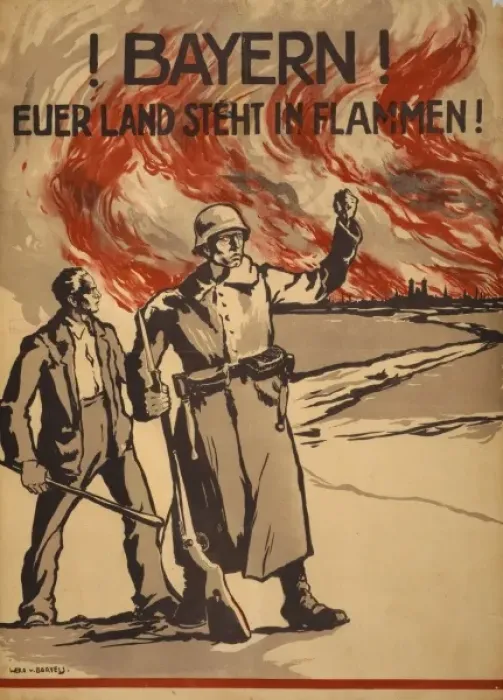 Framed Print : Bayern! Euerer Land steht in Flammen Framed Print : Bayern! Euerer Land steht in Flammen