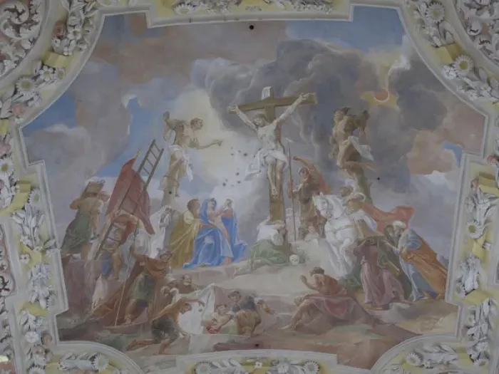 Framed Print : Bayern, Vilgertshofen Church of pilgrimage - painted ceiling Framed Print : Bayern, Vilgertshofen Church of pilgrimage - painted ceiling