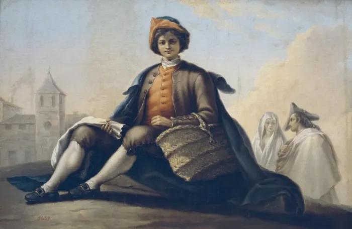 Framed Print : BAYEU Y SUBIAS, Ram1746-1793). The boy with Framed Print : BAYEU Y SUBIAS, Ram1746-1793). The boy with