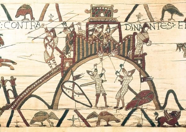 Bayeux Tapestry. 1066-1077. Detail of the attack