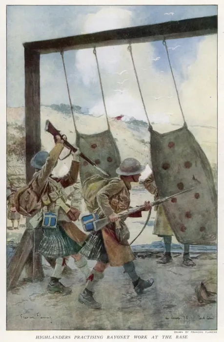 Framed Print : BAYONET DRILL / WW1 / 1918 Framed Print : BAYONET DRILL / WW1 / 1918