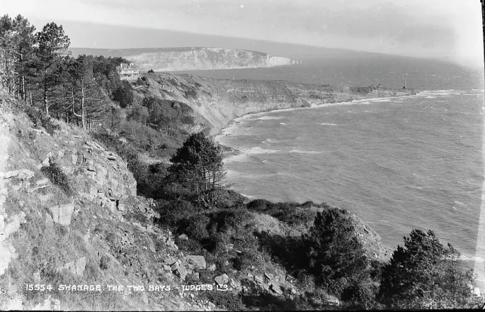 Framed Print : The Two Bays, Swanage Framed Print : The Two Bays, Swanage