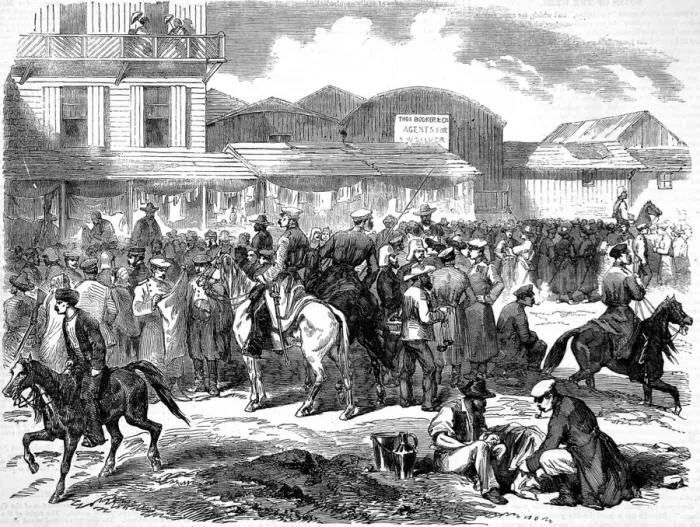 Framed Print : Bazaar at Kadikol, near Balaklava, Crimean War, 1856 Framed Print : Bazaar at Kadikol, near Balaklava, Crimean War, 1856